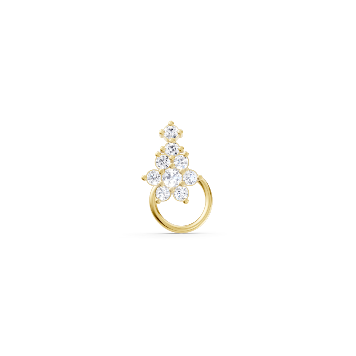 Tiered Diamond Nose Pin